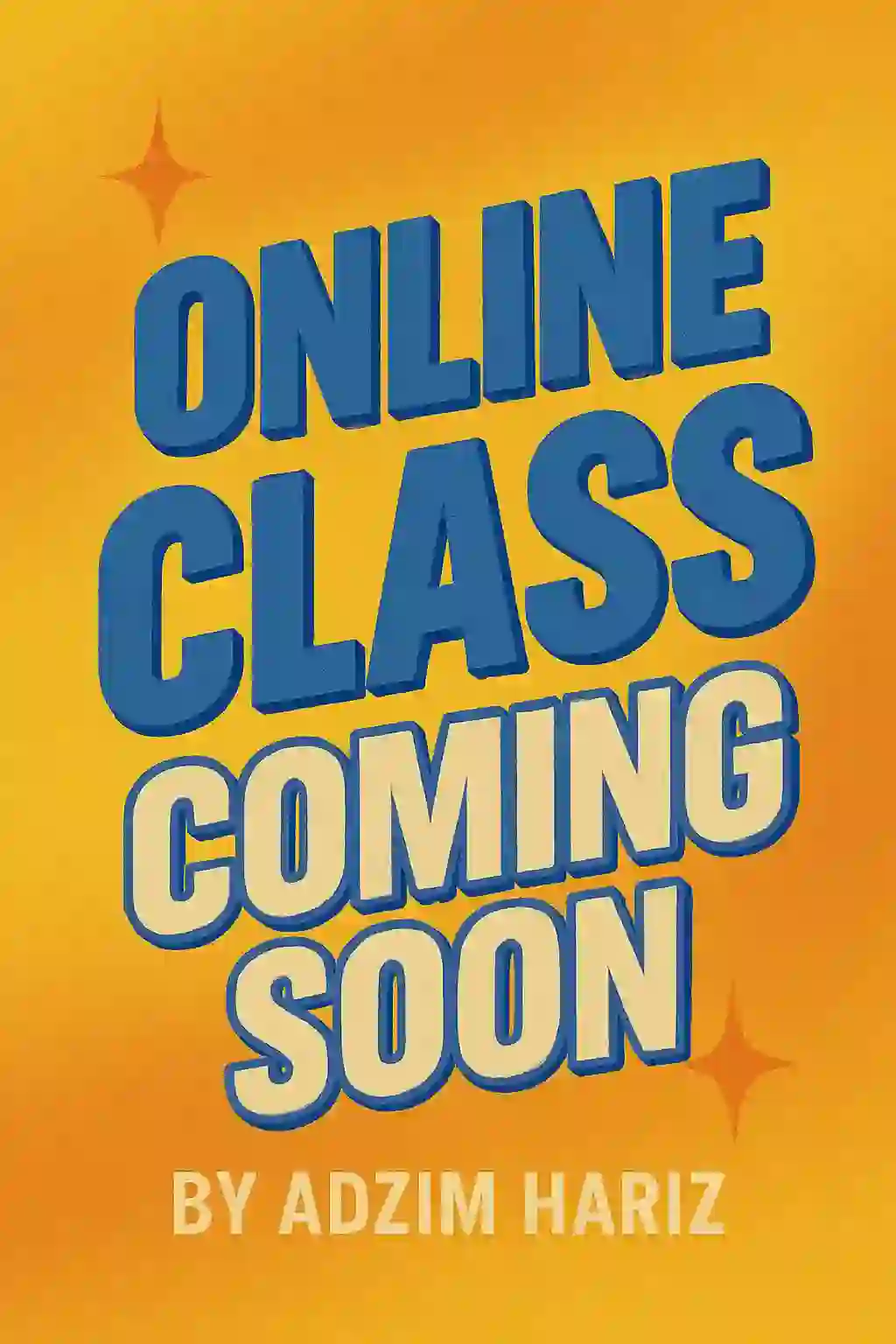 Coming Soon Online Class Cover